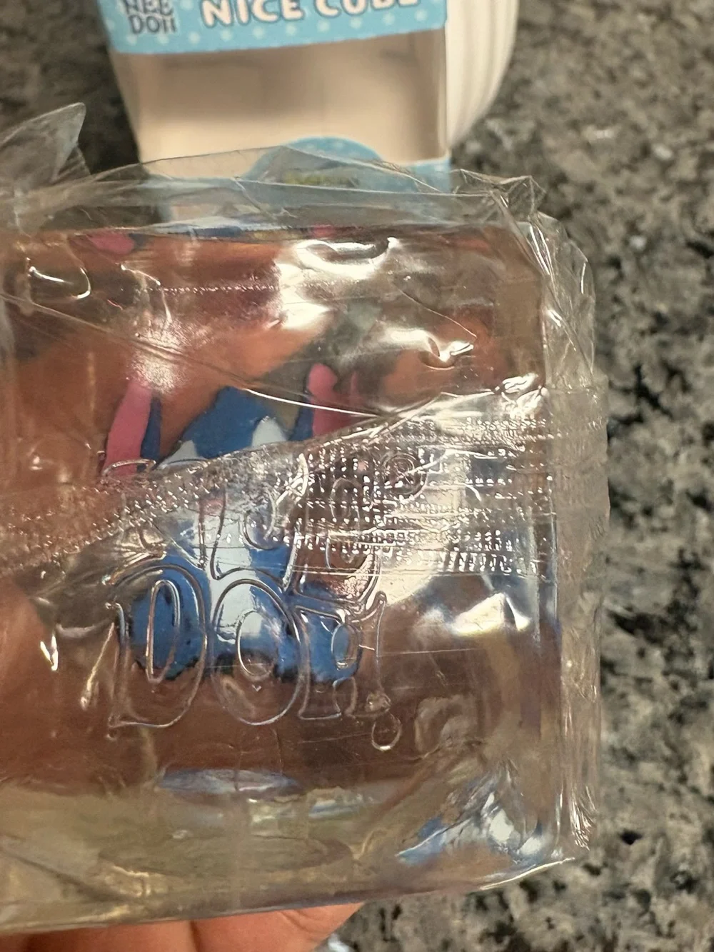 STITCH NICE CUBE SUGAR MATERIAL IN  CLEAR  COLOR SQUISHY TOY